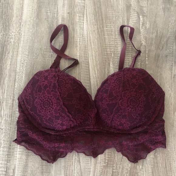 PINK Victoria's Secret Other - Victoria’s Secret PINK Maroon Lace Bralette XS